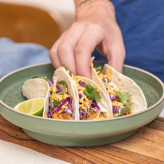 Fish Tacos with Cabbage Slaw